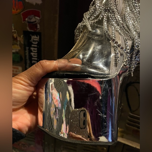 Worn Rhinestone Fringe Pleaser Boot - Picture 5 of 6